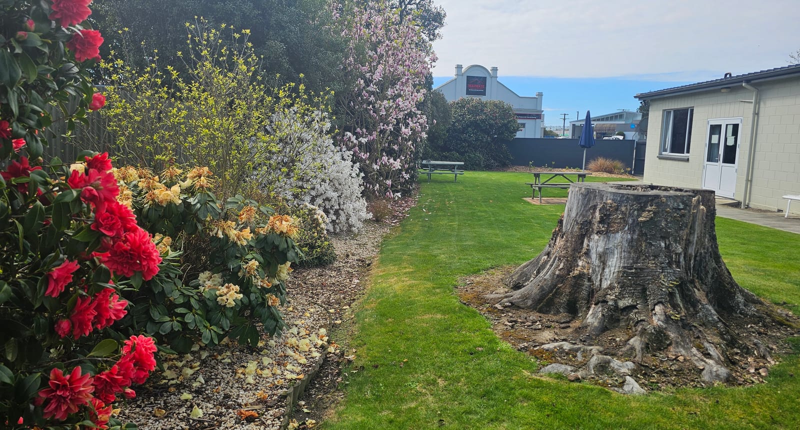 The club grounds and garden.